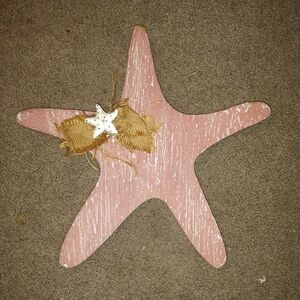 Rustic Pink Starfish Wall Decor
